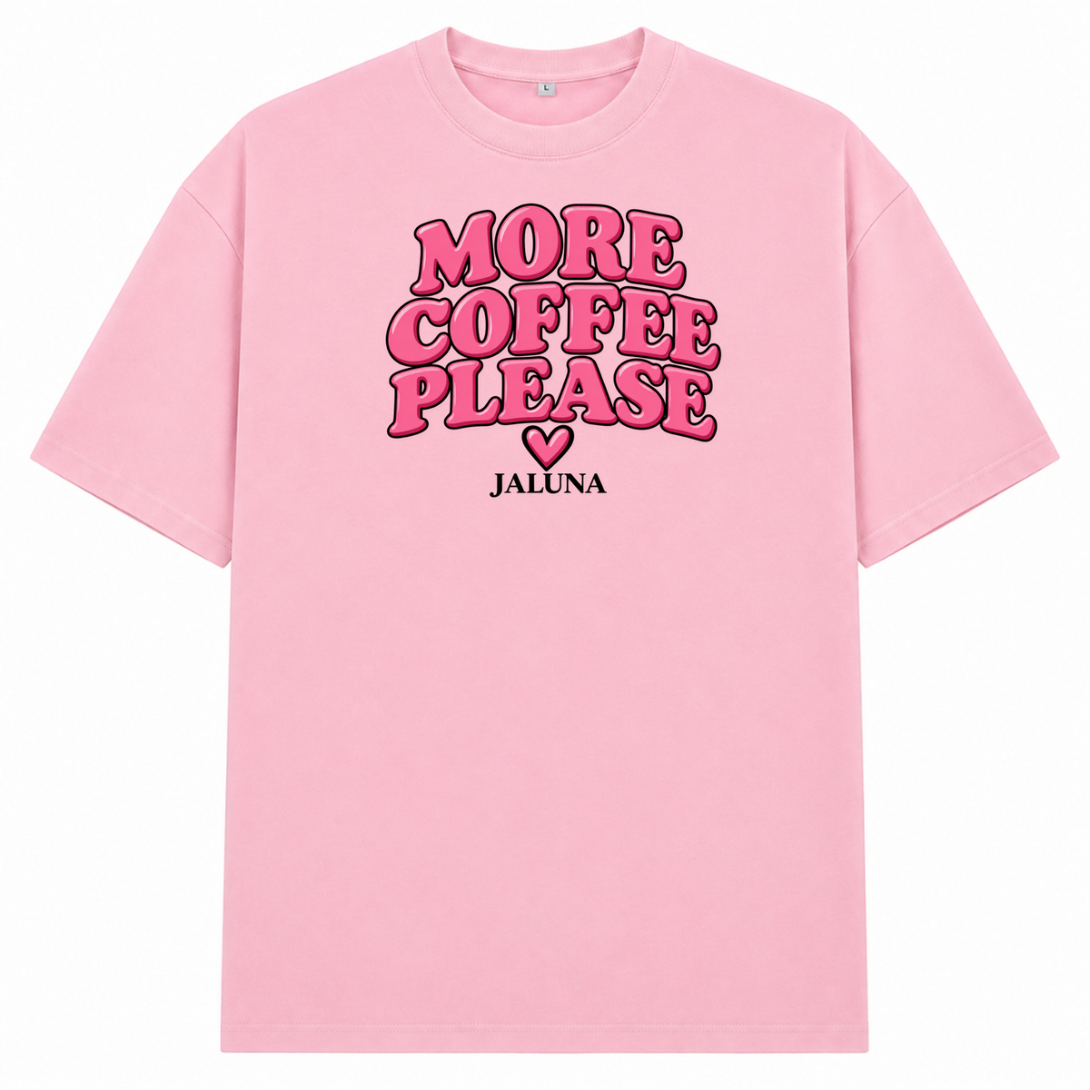 JALUNA MORE COFFEE PLEASE Oversize-Shirt - Soft Pink