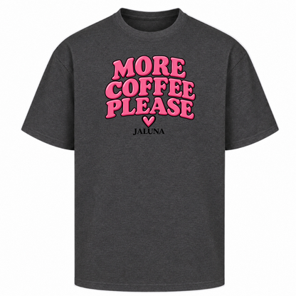 JALUNA MORE COFFEE PLEASE Oversize-Shirt - Charcoal (Heather)