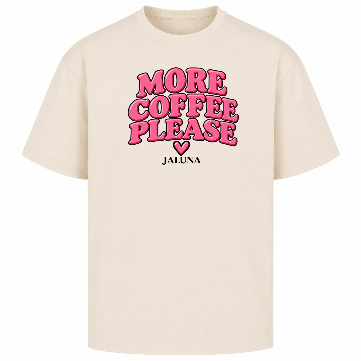 JALUNA MORE COFFEE PLEASE Oversize-Shirt - Sand