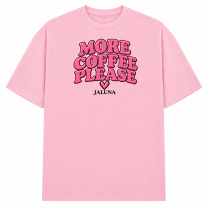 JALUNA MORE COFFEE PLEASE Oversize-Shirt - Soft Pink