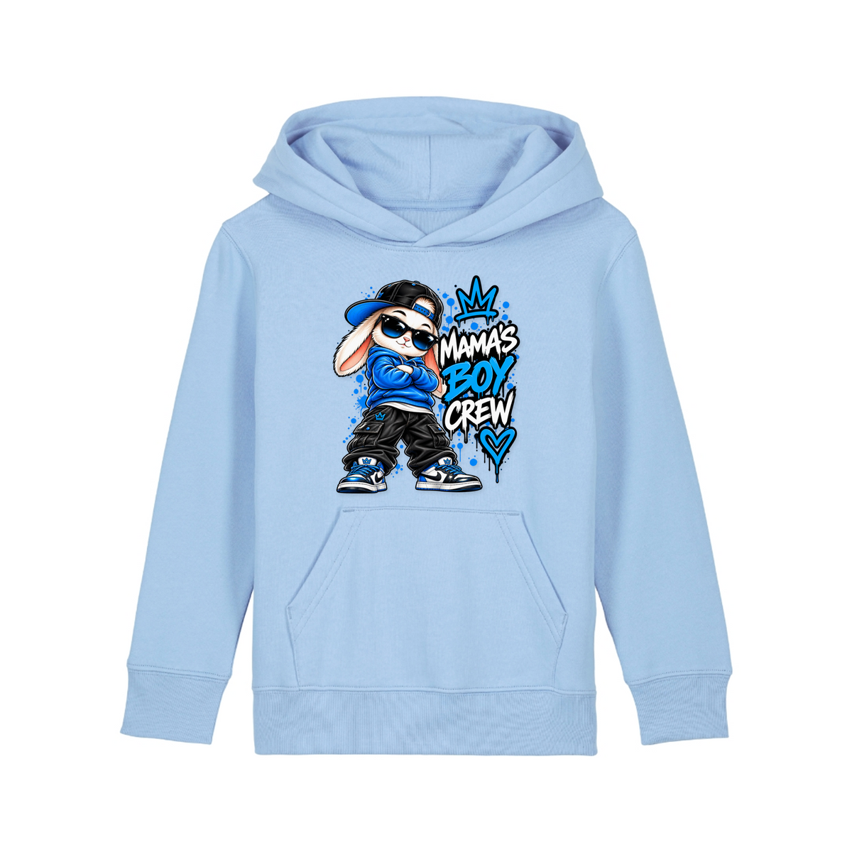 DADDY’S BOY CREW – Kinder Premium Bio-Hoodie - Blue soul