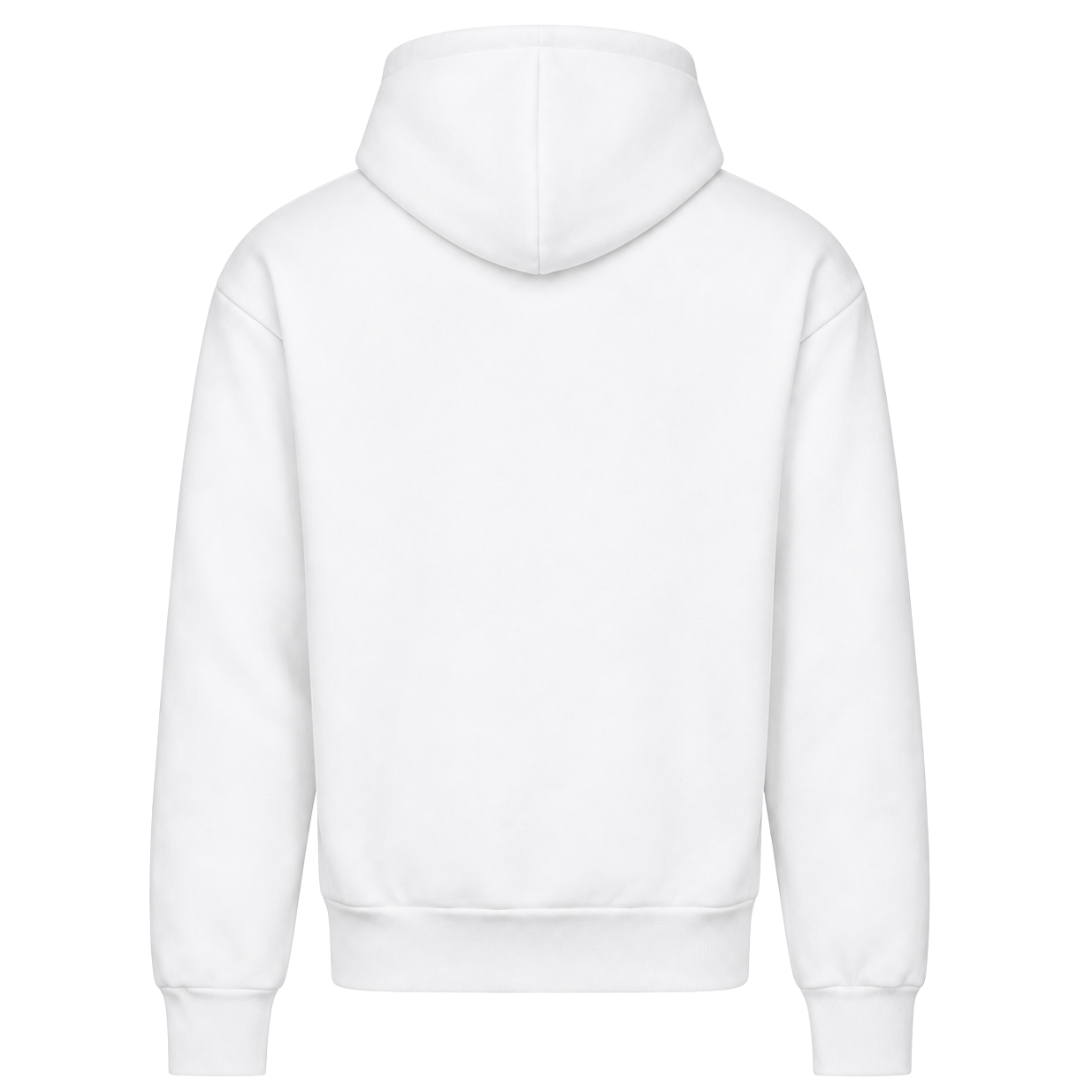 JALUNA Coffee First – Damen Oversize Hoodie | Coffee Collection - Arctic White - Rueckseite