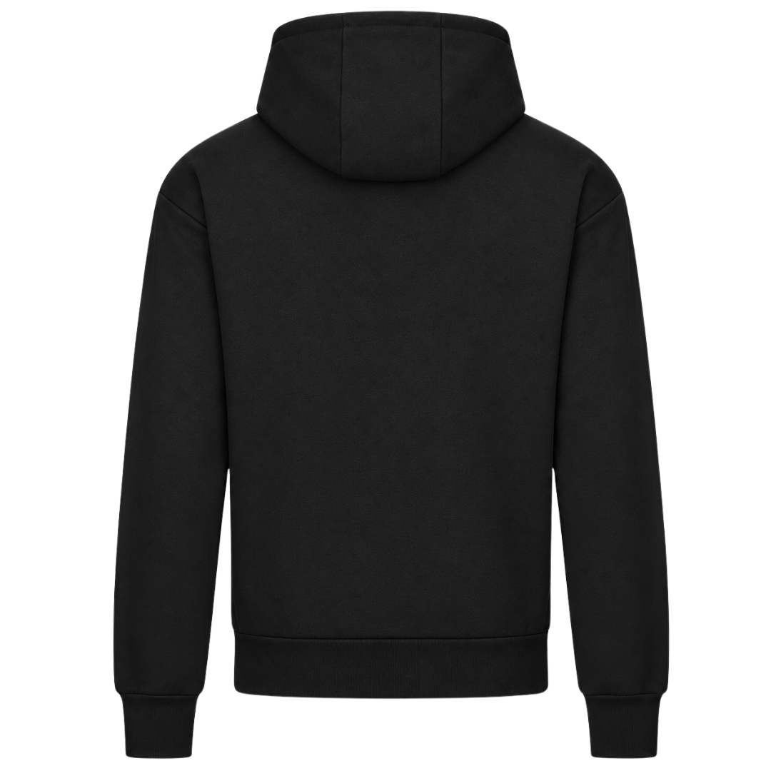JALUNA Coffee First – Damen Oversize Hoodie | Coffee Collection - Deep Black - Rueckseite
