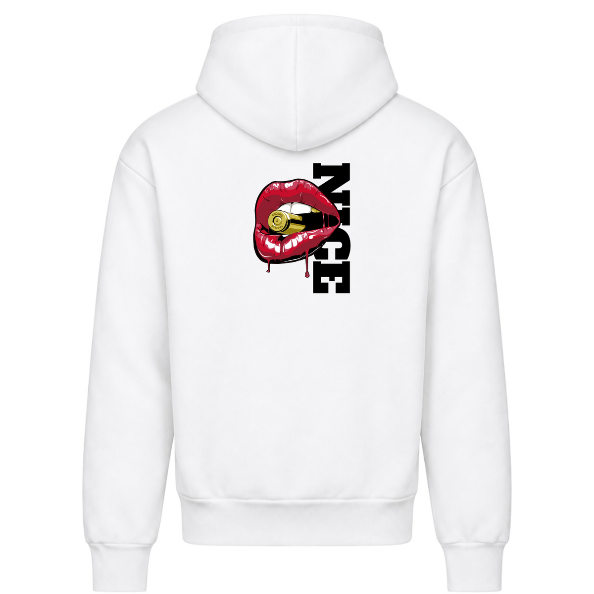 „JALUNA NICE – Signature Heavyweight Hoodie“ - Arctic White - Rueckseite