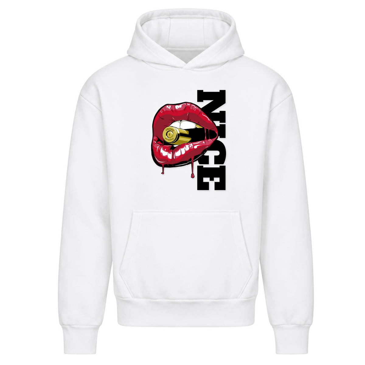 „JALUNA NICE – Signature Heavyweight Hoodie“ - Arctic White
