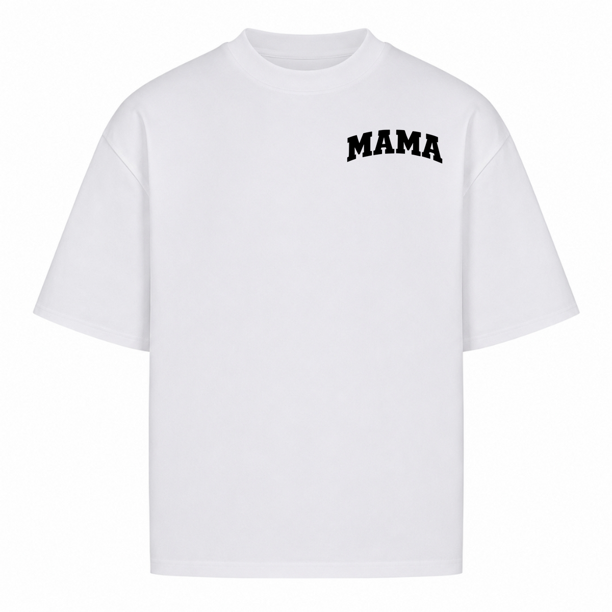 JALUNA FAMILY CLUB – Personalisiertes Mama Oversized T-Shirt - White