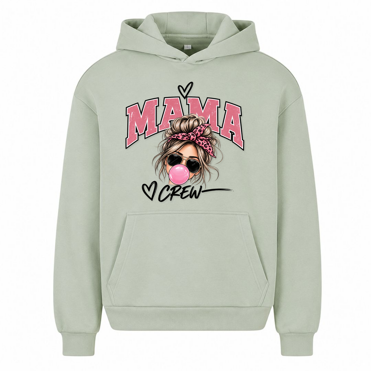MAMA CREW – Oversize Hoodie - light asphalt