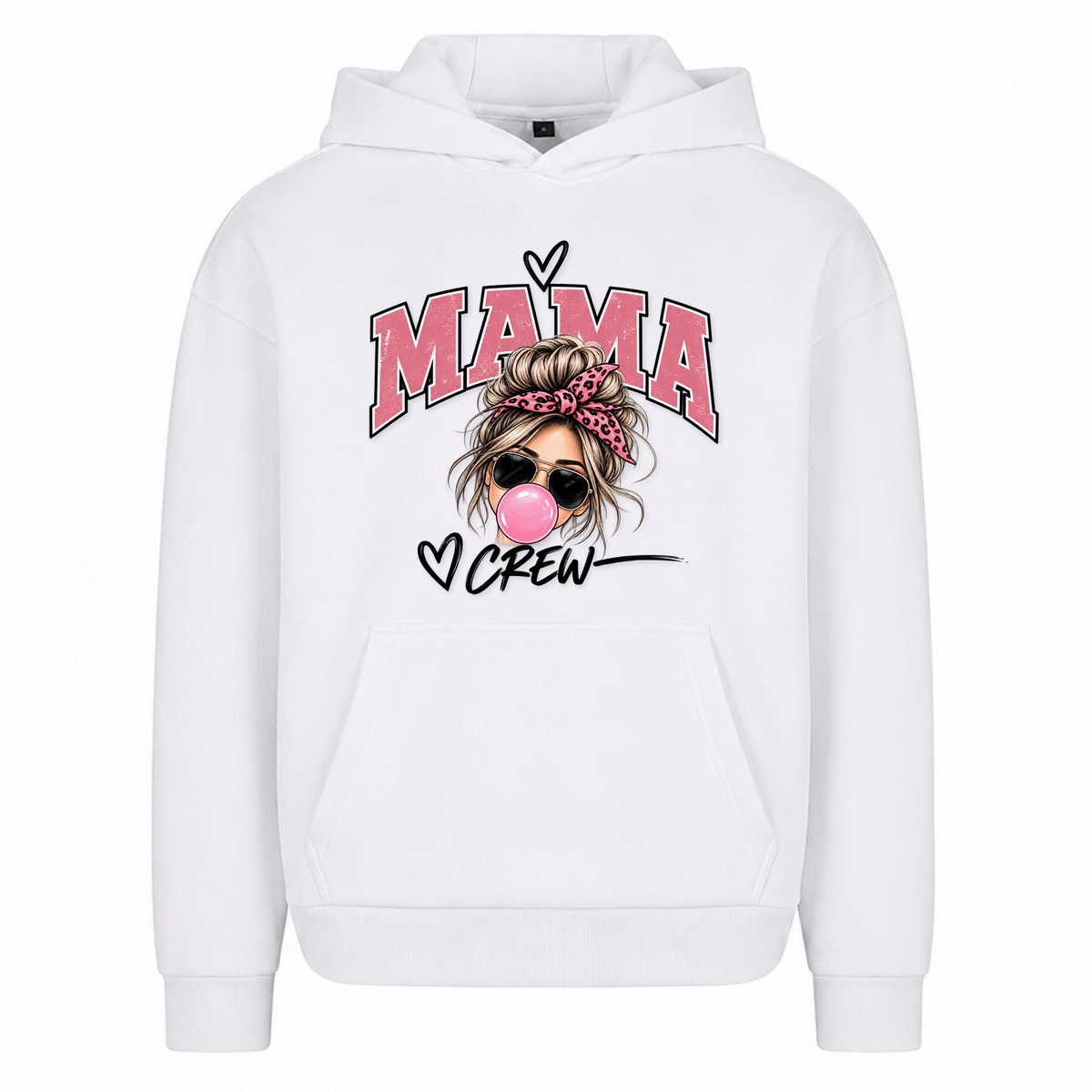 MAMA CREW – Oversize Hoodie - Weiß