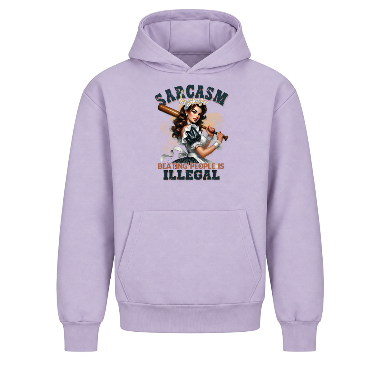 JALUNA SARCASM – Signature Heavyweight Hoodie - Lilac