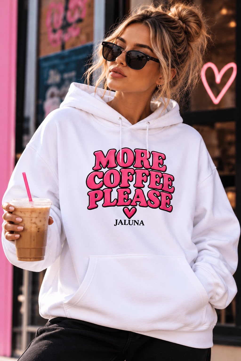 JALUNA Coffee Please – Damen Oversize Hoodie
