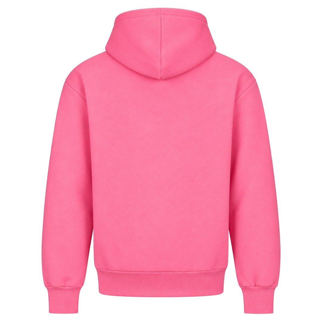 JALUNA Coffee Please – Damen Oversize Hoodie  - Bubblegum Pink - Rueckseite