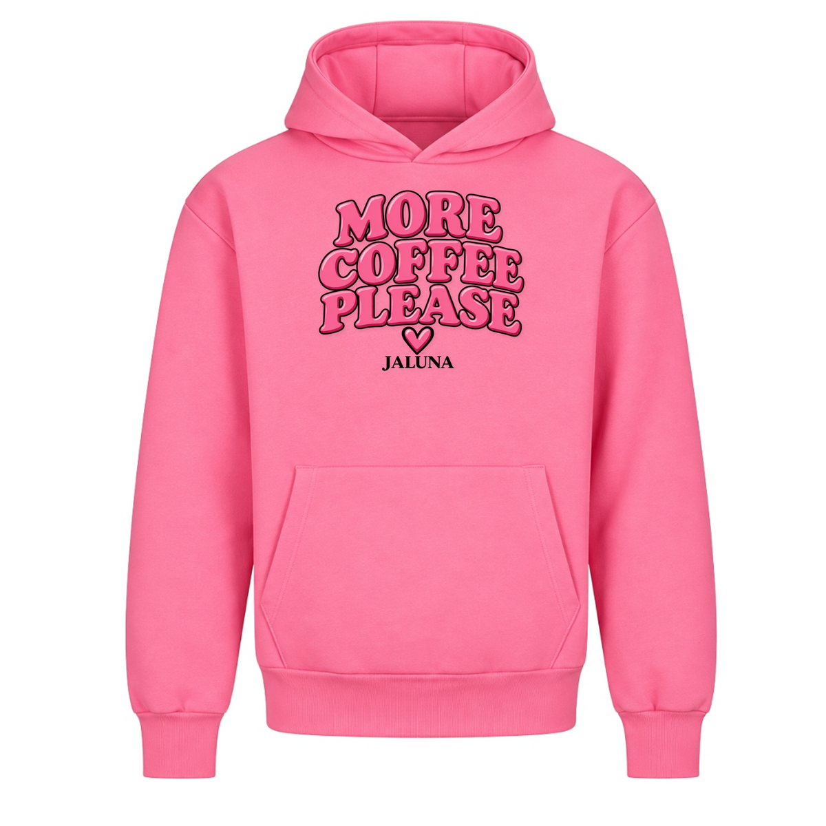 JALUNA Coffee Please – Damen Oversize Hoodie  - Bubblegum Pink