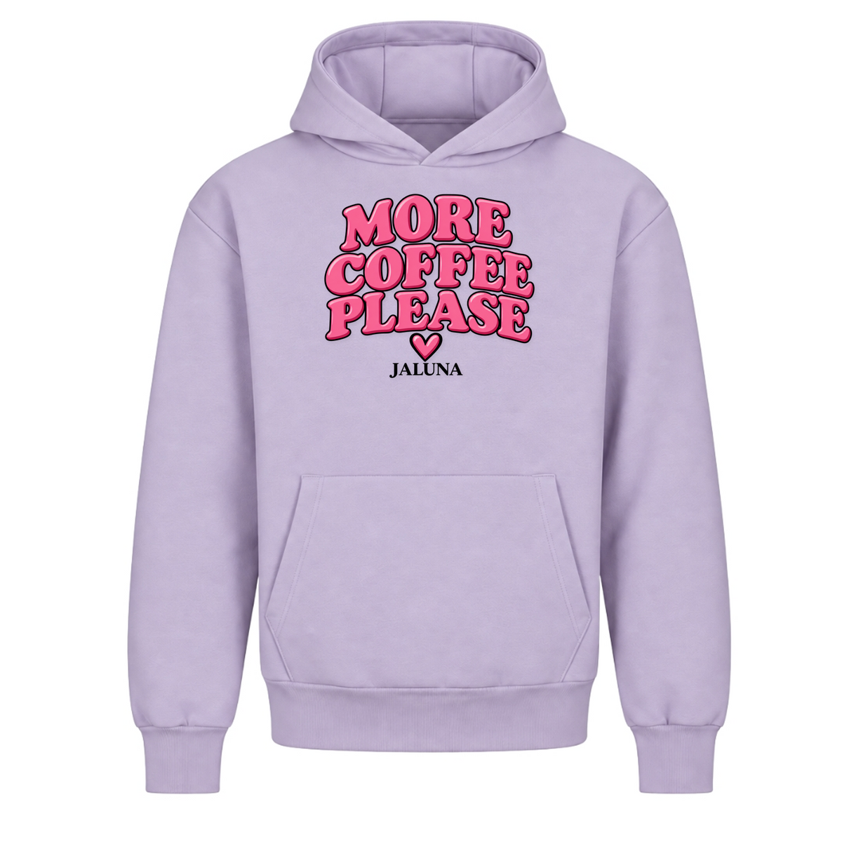JALUNA Coffee Please – Damen Oversize Hoodie  - Lilac