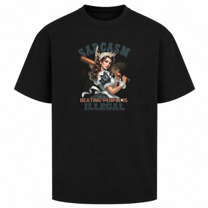 ILLEGAL COOL OVERSIZE SHIRT - Black