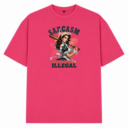 ILLEGAL COOL OVERSIZE SHIRT - Hibiskus Pink
