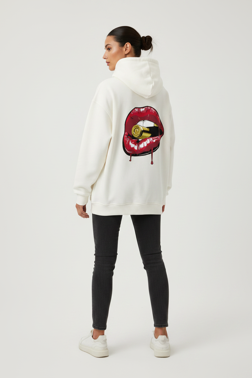 Wife Mom Boss Hoodie - Rücken Bullet Lips